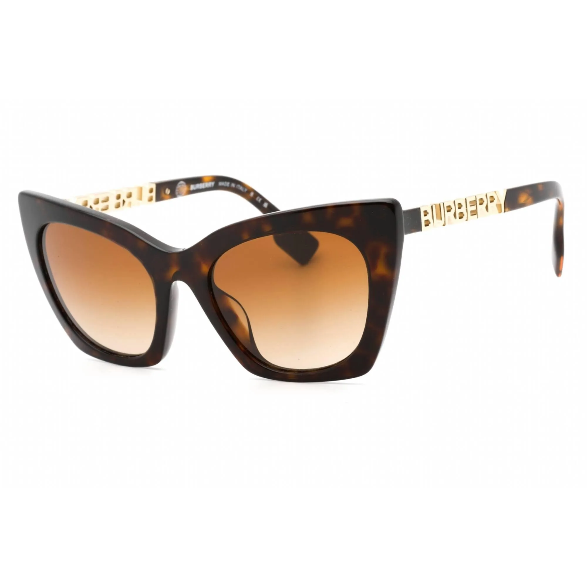 Burberry Women's Sunglasses - Dark Havana Plastic Cat Eye Frame | 0BE4372U 300213