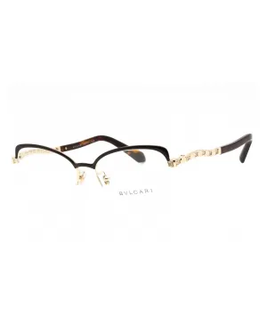 Bvlgari  Serpenti Crystal-Embellished Eyeglasses - Brown