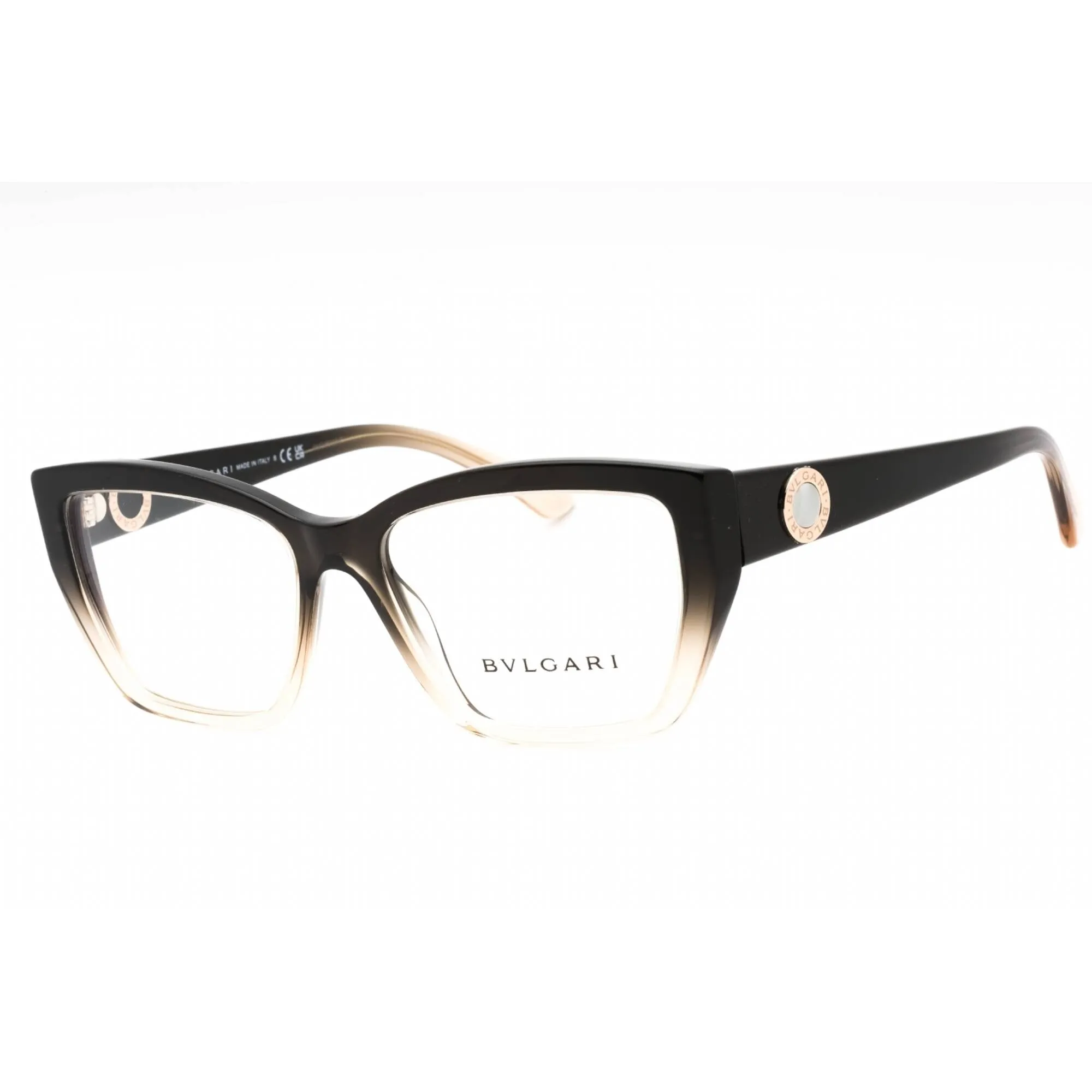 Bvlgari Women's Eyeglasses - Black Shaded Plastic Full Rim Cat Eye | 0BV4221 5450