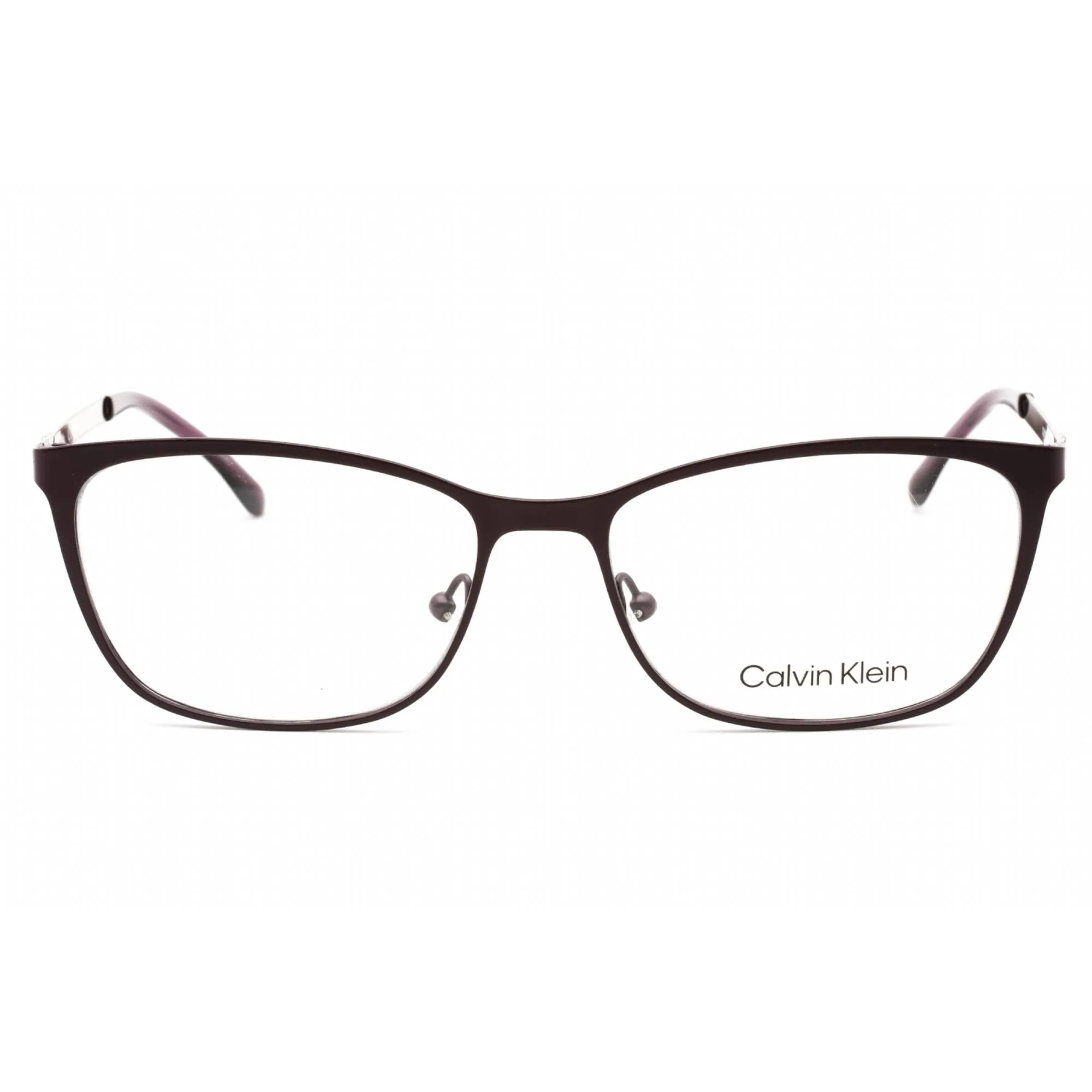 Calvin Klein Men's Eyeglasses - Full Rim Plum Metal Rectangular Frame | CK21118 511