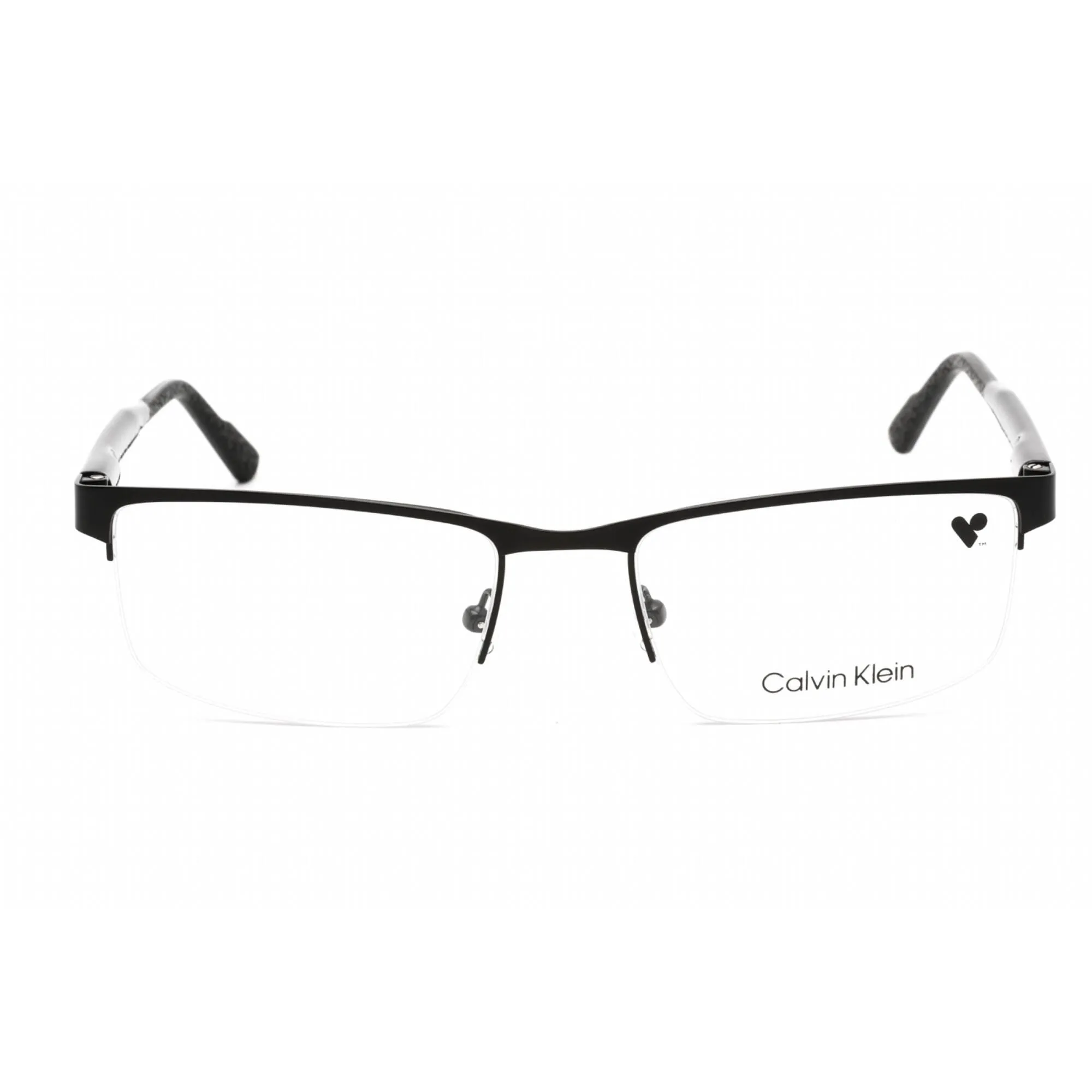 Calvin Klein Men's Eyeglasses - Matte Black Metal Rectangular Frame | CK21126 002