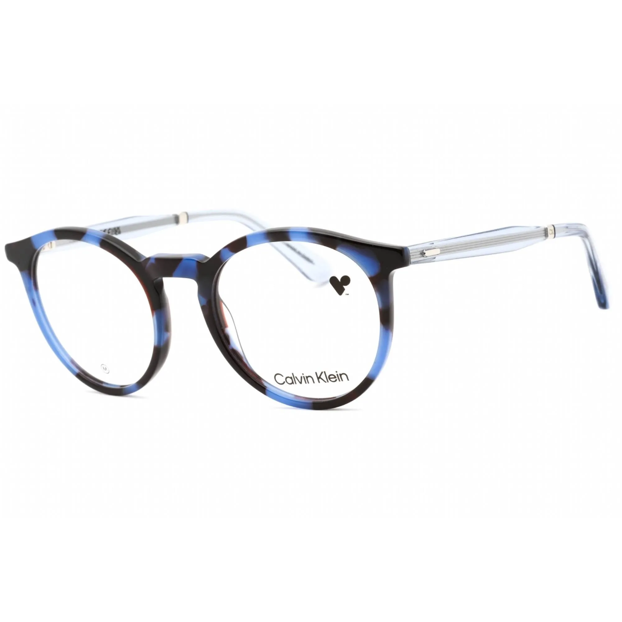 Calvin Klein Unisex Eyeglasses - Blue Havana Round Frame Clear Lens | CK23515 460