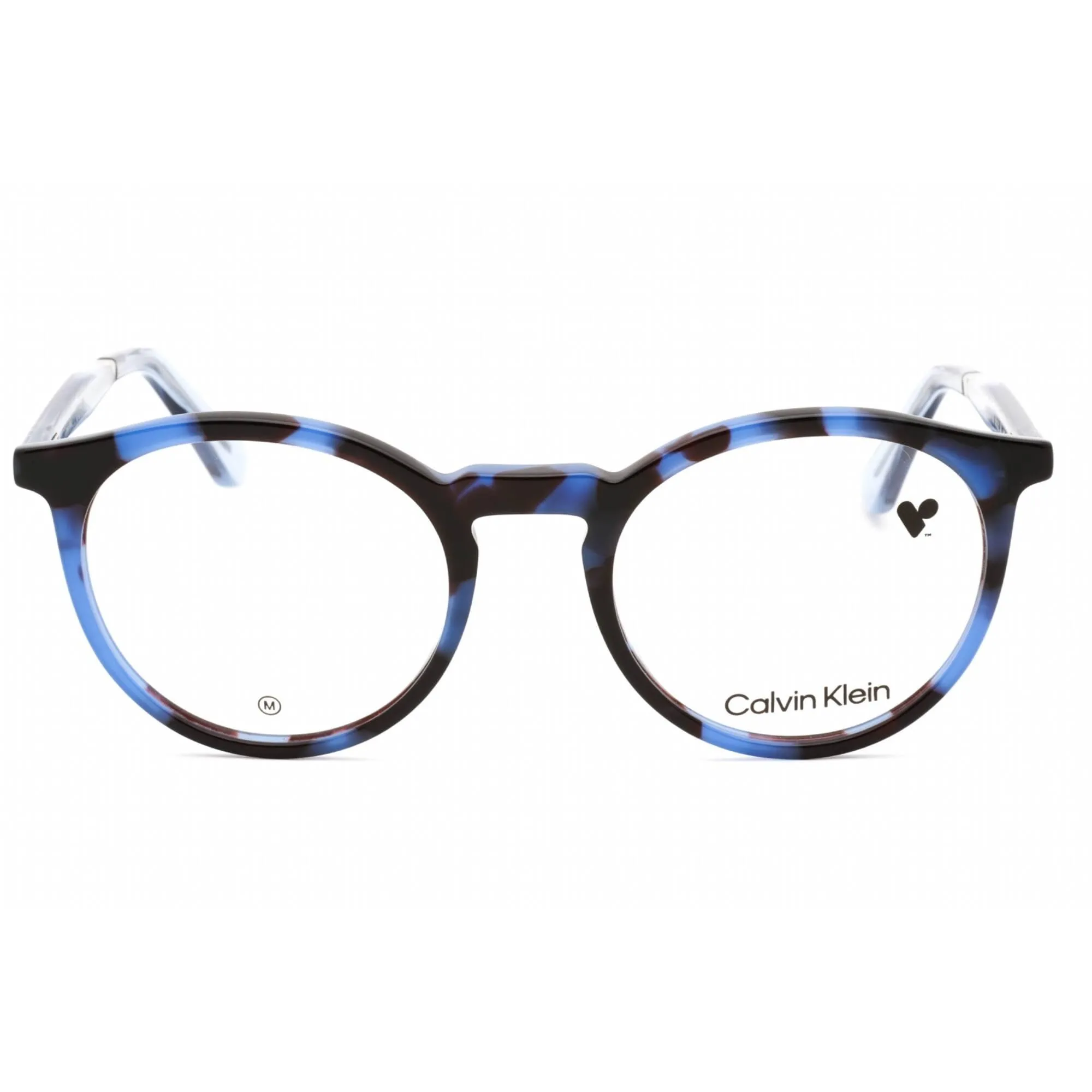 Calvin Klein Unisex Eyeglasses - Blue Havana Round Frame Clear Lens | CK23515 460
