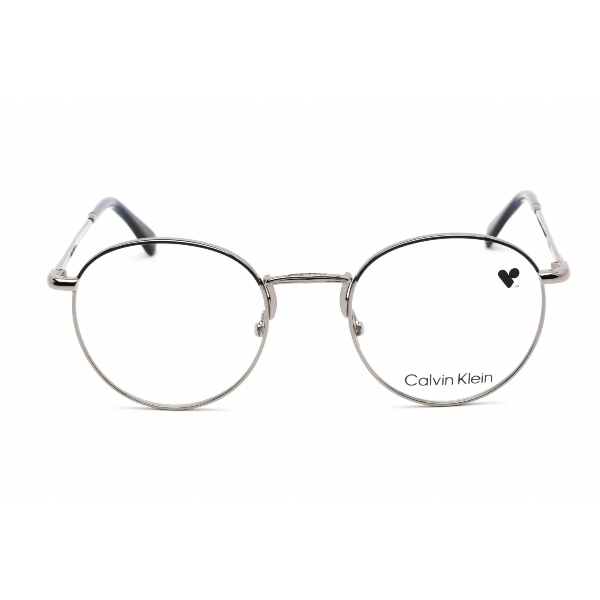 Calvin Klein Unisex Eyeglasses - Clear Lens Blue Metal Round Shape Frame | CK21123 438