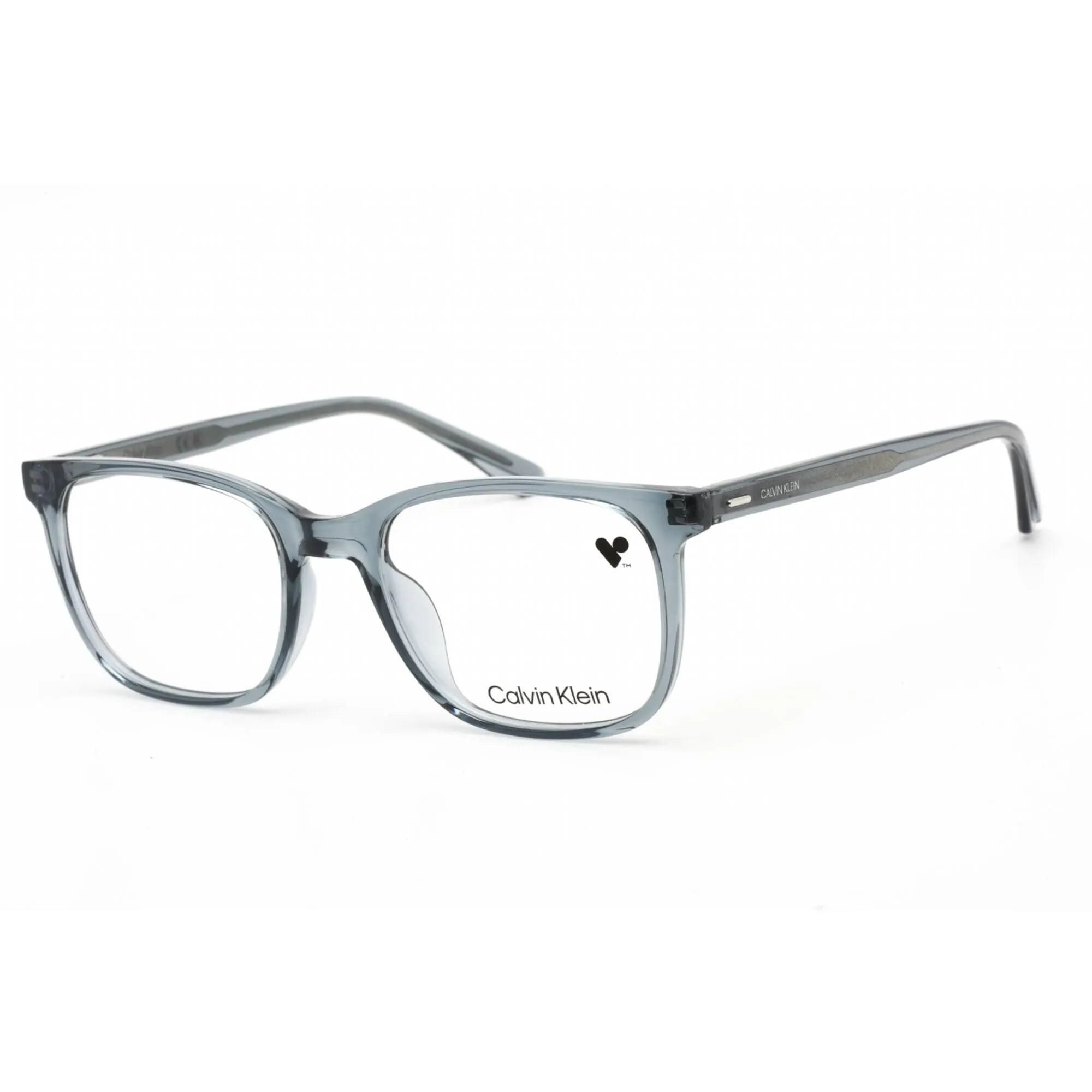 Calvin Klein Unisex Eyeglasses - Crystal Teal Plastic Square Shape Frame | CK21500 429