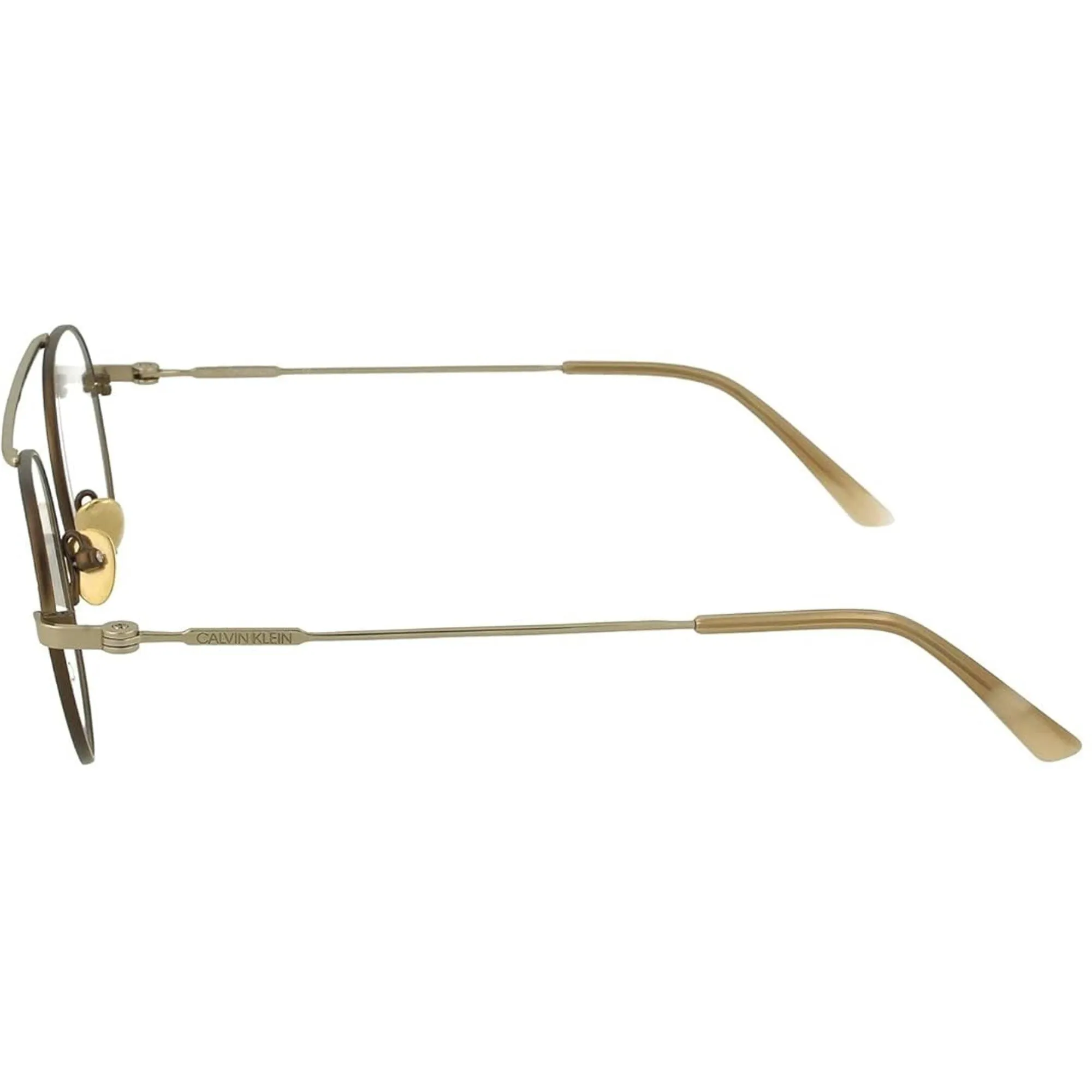 Calvin Klein Unisex Eyeglasses - Matt Greige Metal Frame | CALVIN KLEIN CK19151 050