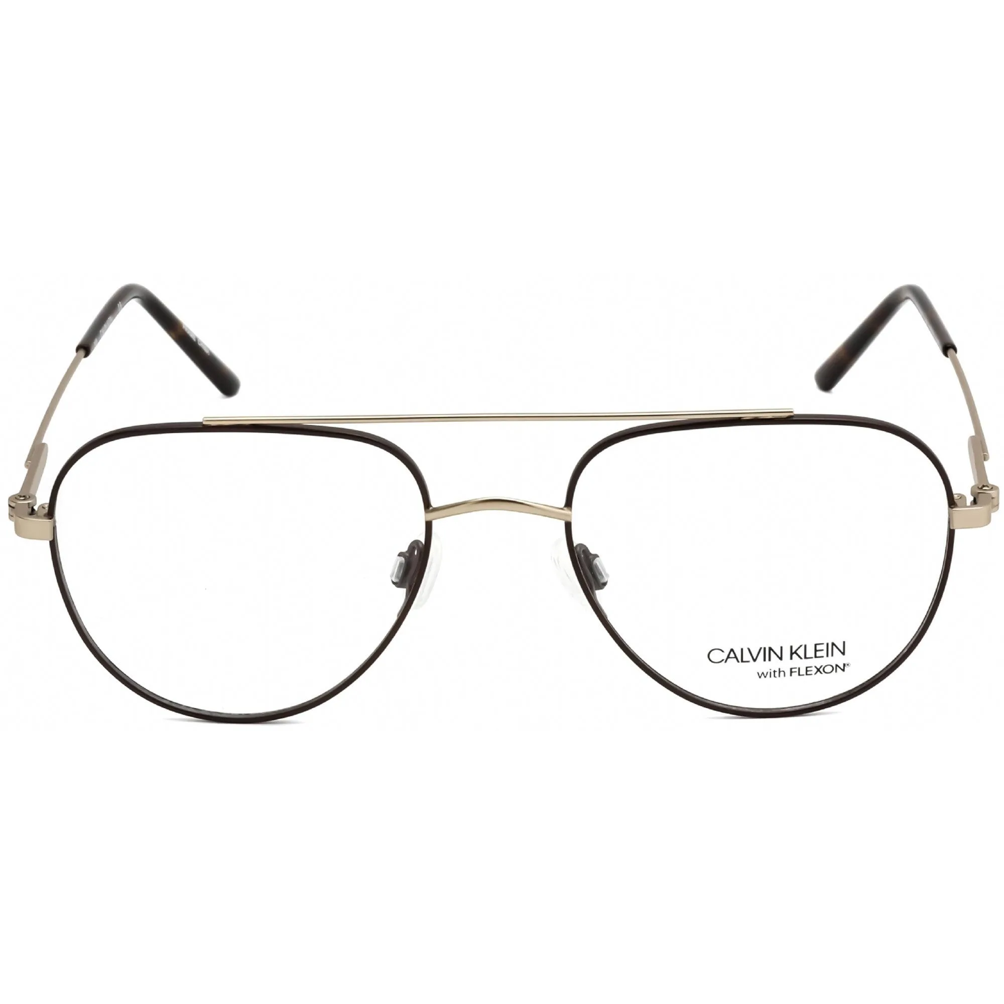 Calvin Klein Women's Eyeglasses - Matte Brown Aviator Frame Clear Lens | CK19145F 210
