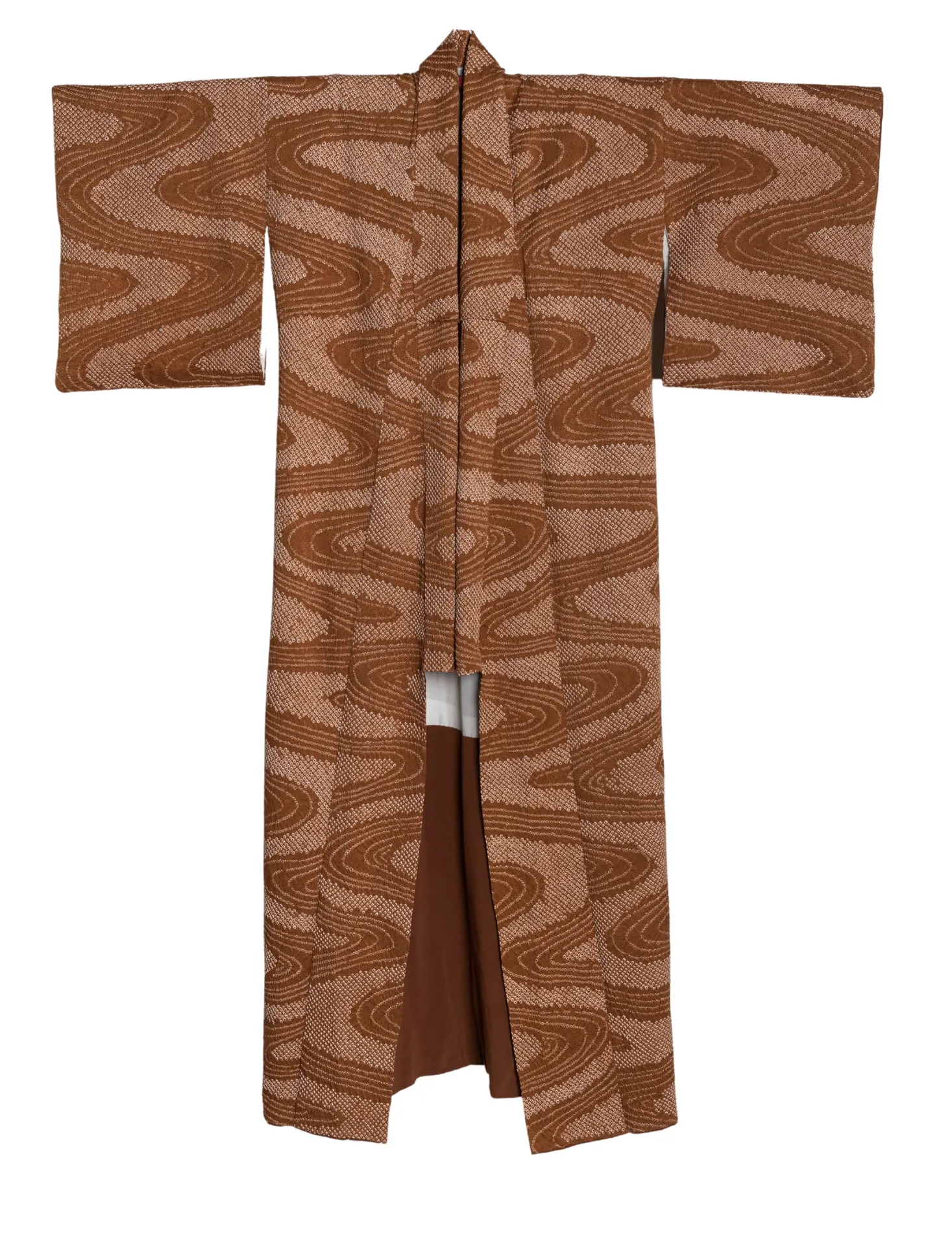 Camel Tiki Shibori Kimono