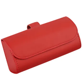 Car Visor Sunglasses Case Clip Hanger Magnetic Fastener Sunglasses Holder PU Leather Storage Box Eyeglasses Holder Car Interior