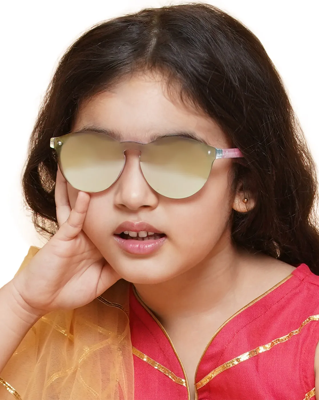 Carlton London Yellow Lens & Pink Round Sunglasses For Girl