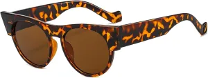 Cat Eye Men and Women Round Frame Sunglasses Outdoor Vacation Sunshade