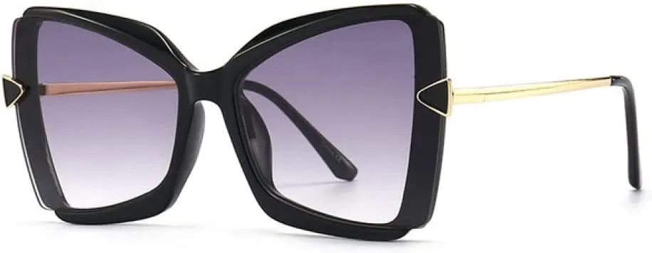 Cat Eye Oversized Sunglasses Women Vintage Travel Big Frame Sun Glasses Ladies Shades UV400