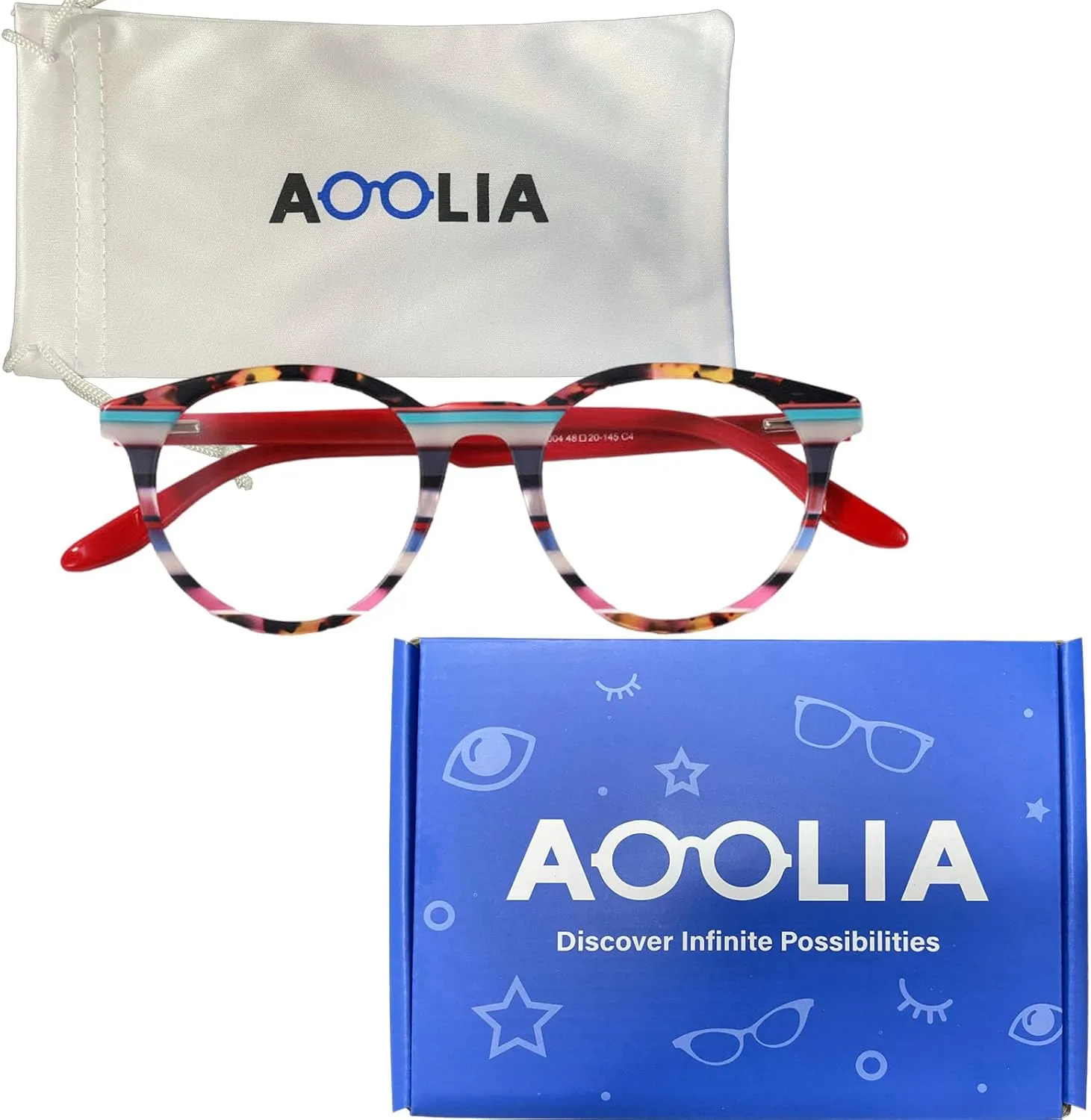 Cat Eye Reading Glasses: Women Blue Light Blocking Anti UV Eye Strain Eyewear Colorful Stripe Lightweight Flexible
