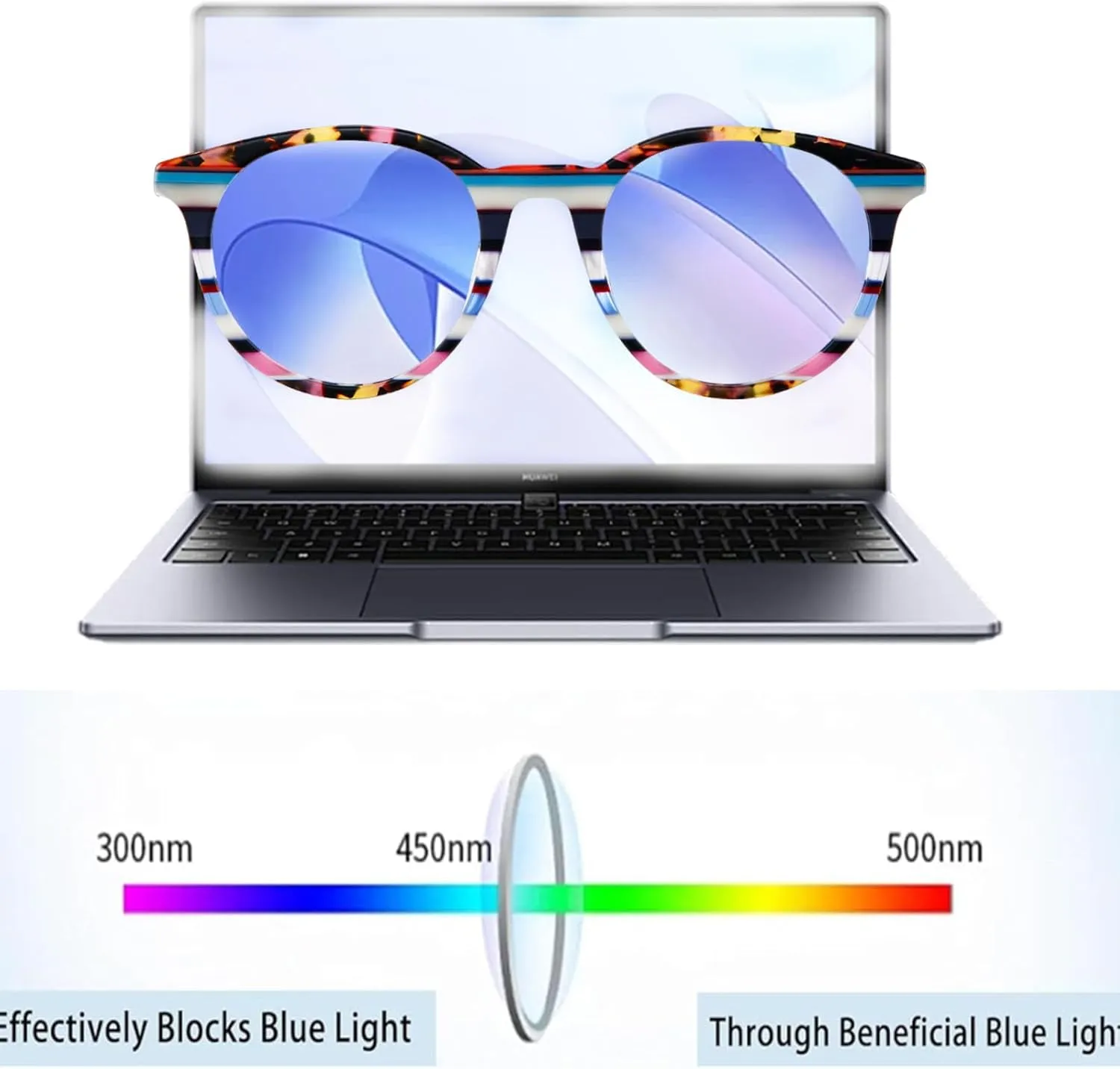Cat Eye Reading Glasses: Women Blue Light Blocking Anti UV Eye Strain Eyewear Colorful Stripe Lightweight Flexible