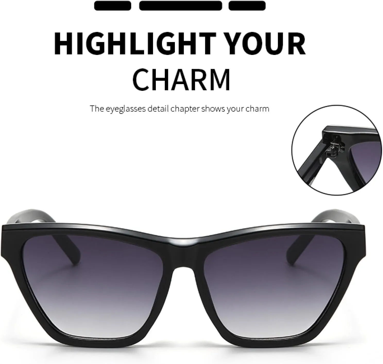 Cat Eye Sunglasses for Women Luxury Vintage Small Gradient Uv400