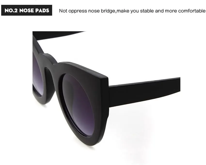 Cat Eye Sunglasses Vintage White Black Female Cateye Sun Glasses