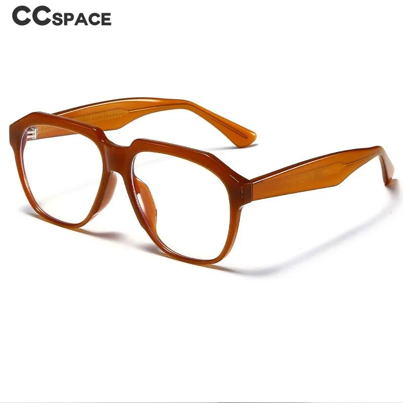 CCspace Unisex Full Rim Large Square Acetate Eyeglasses 55063