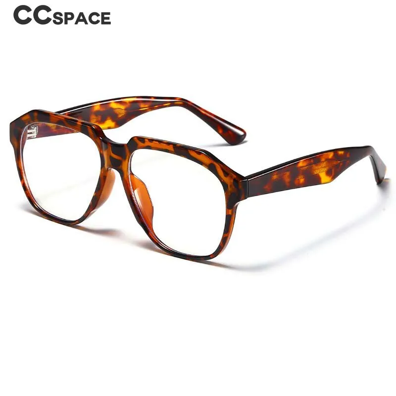 CCspace Unisex Full Rim Large Square Acetate Eyeglasses 55063