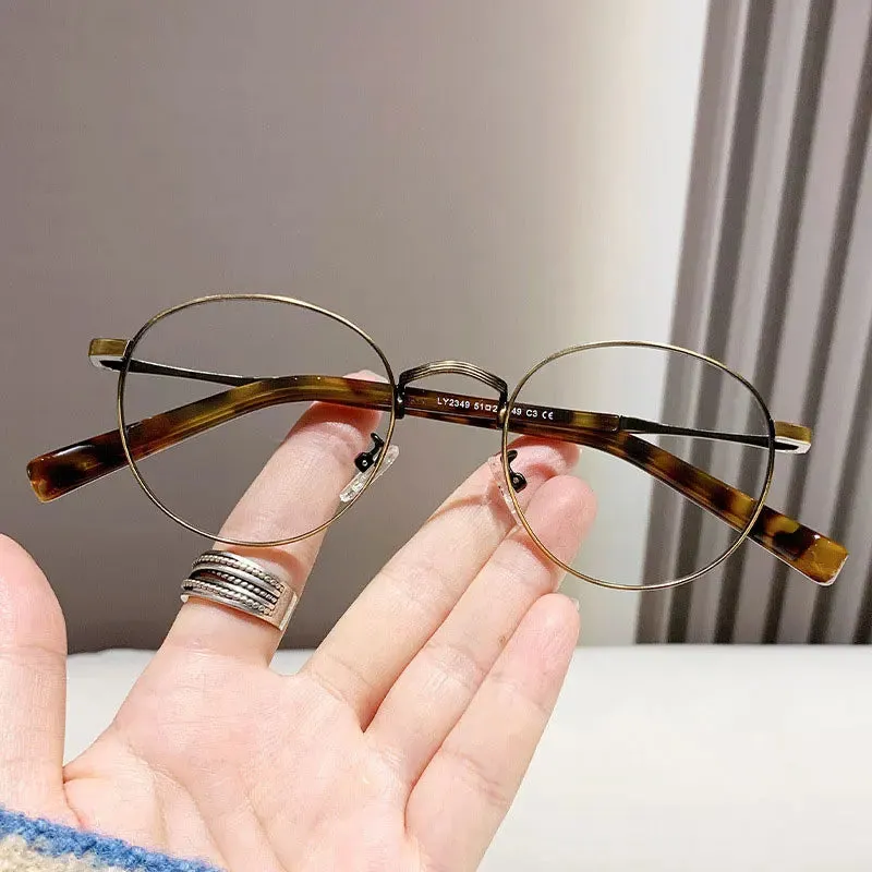 CCspace Unisex Full Rim Oval Alloy Acetate Eyeglasses 57243