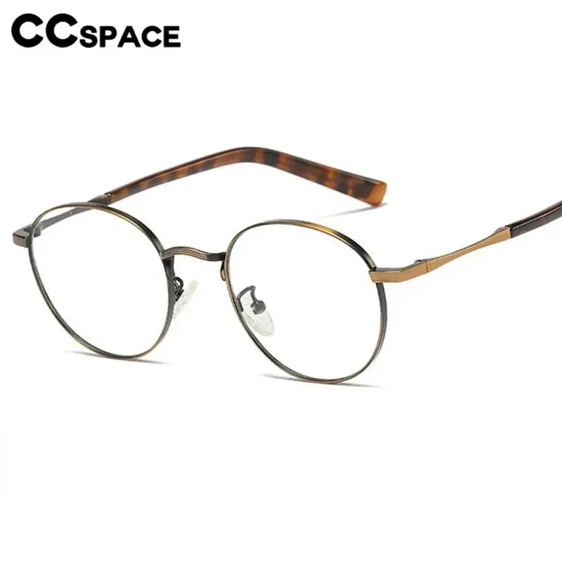 CCspace Unisex Full Rim Oval Alloy Acetate Eyeglasses 57243