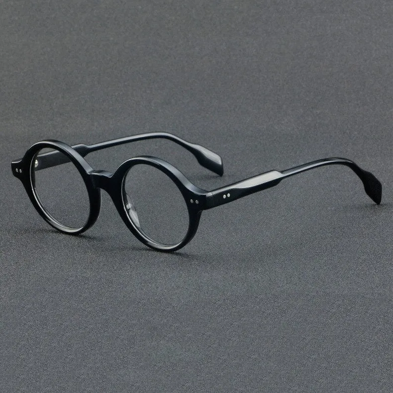 CCspace Unisex Full Rim Round Acetate Eyeglasses 56719