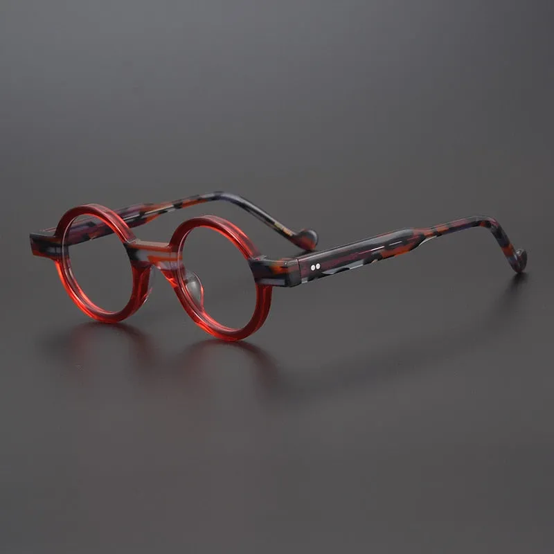 CCspace Unisex Full Rim Round Acetate Steampunk Eyeglasses 55104