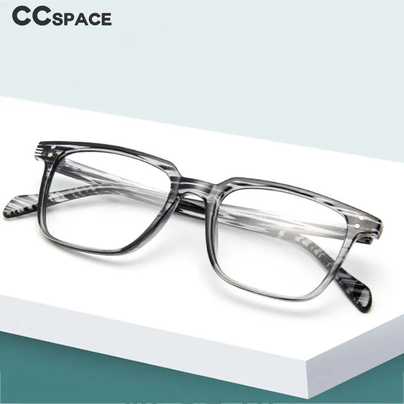 CCspace Unisex Full Rim Square Acetate Eyeglasses 55436