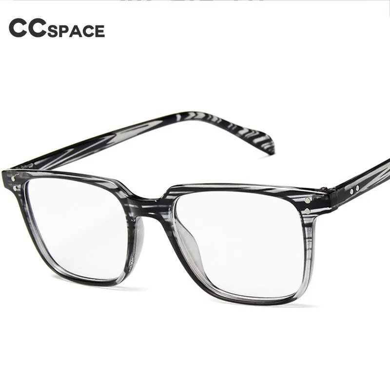 CCspace Unisex Full Rim Square Acetate Eyeglasses 55436