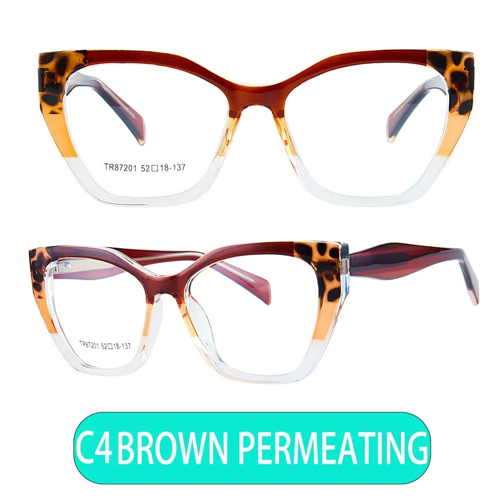 CCspace Unisex Full Rim Square Acetate Eyeglasses 56455