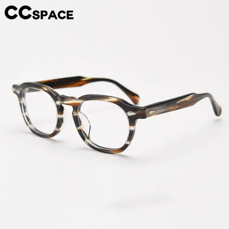 CCspace Unisex Full Rim Square Acetate Eyeglasses 56839