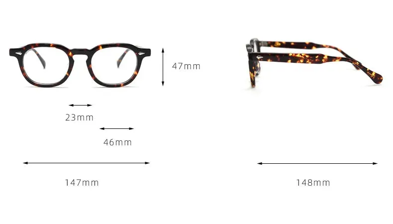 CCspace Unisex Full Rim Square Acetate Eyeglasses 56839