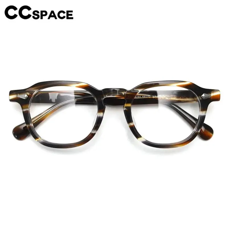 CCspace Unisex Full Rim Square Acetate Eyeglasses 56839