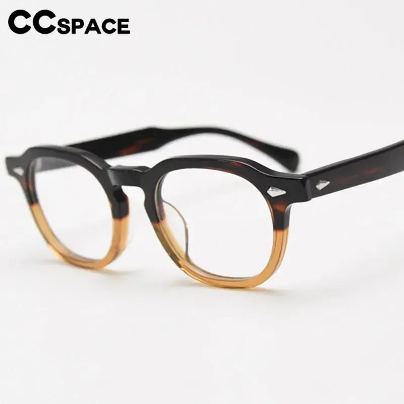 CCspace Unisex Full Rim Square Acetate Eyeglasses 56839