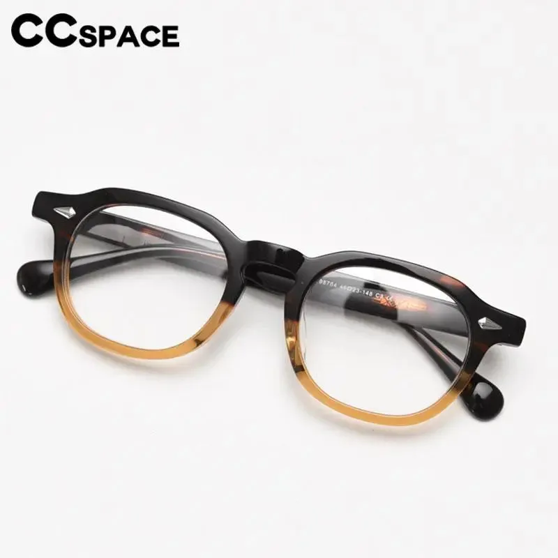 CCspace Unisex Full Rim Square Acetate Eyeglasses 56839