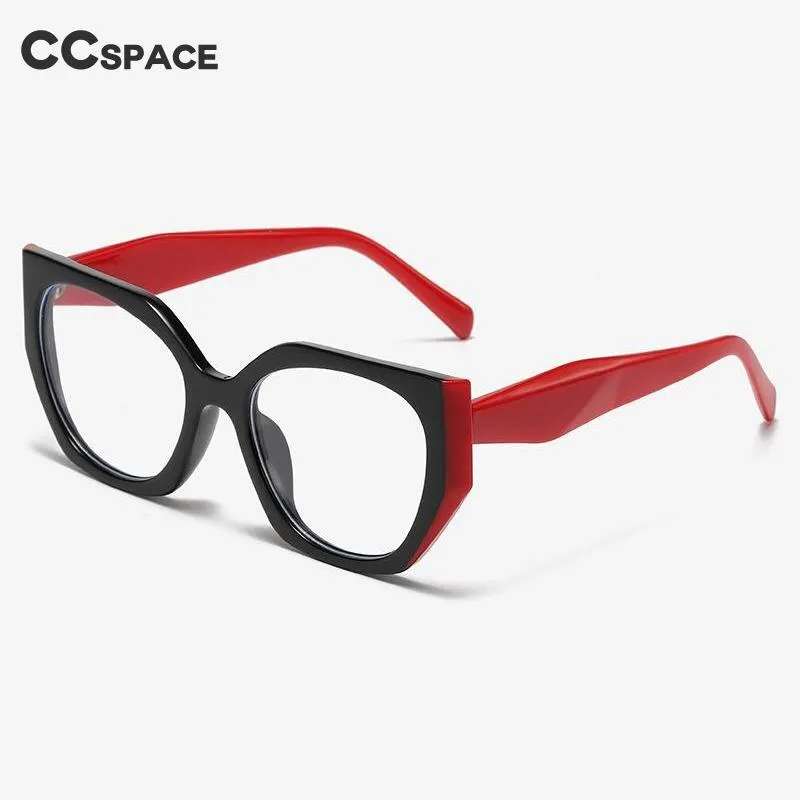 CCspace Unisex Full Rim Square Cat Eye Acetate Eyeglasses 55312