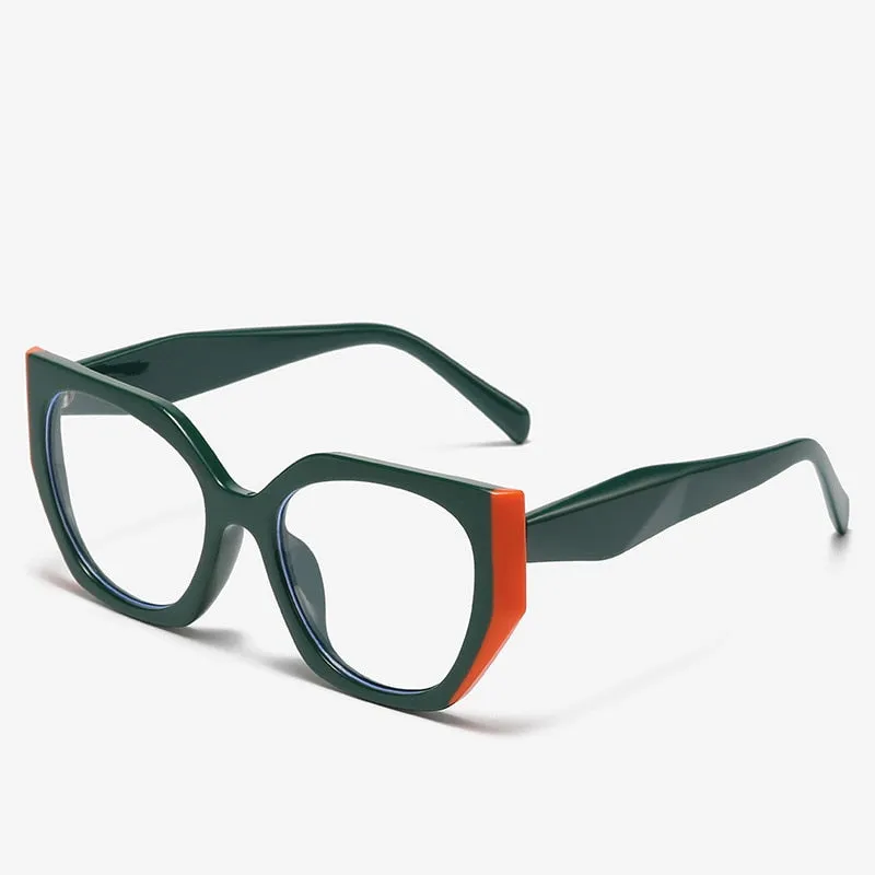 CCspace Unisex Full Rim Square Cat Eye Acetate Eyeglasses 55312