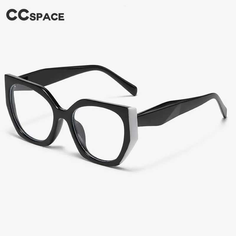 CCspace Unisex Full Rim Square Cat Eye Acetate Eyeglasses 55312
