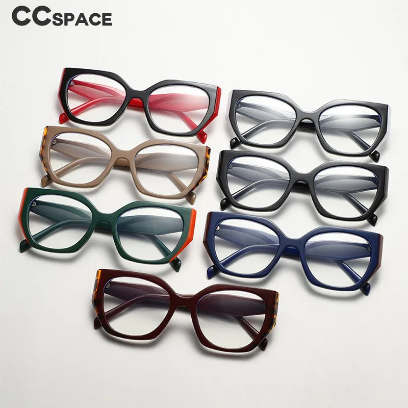 CCspace Unisex Full Rim Square Cat Eye Acetate Eyeglasses 55312