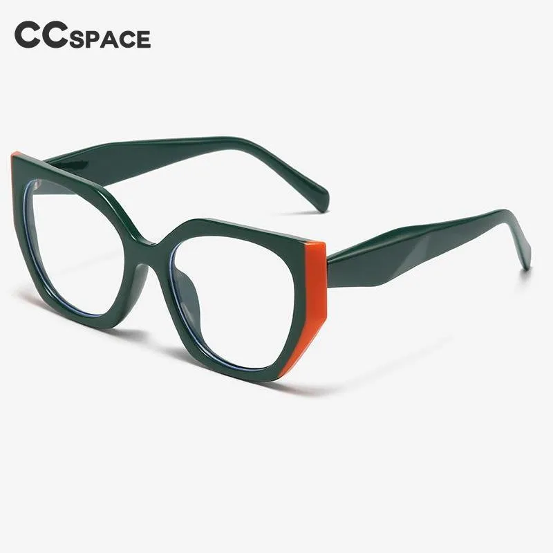 CCspace Unisex Full Rim Square Cat Eye Acetate Eyeglasses 55312