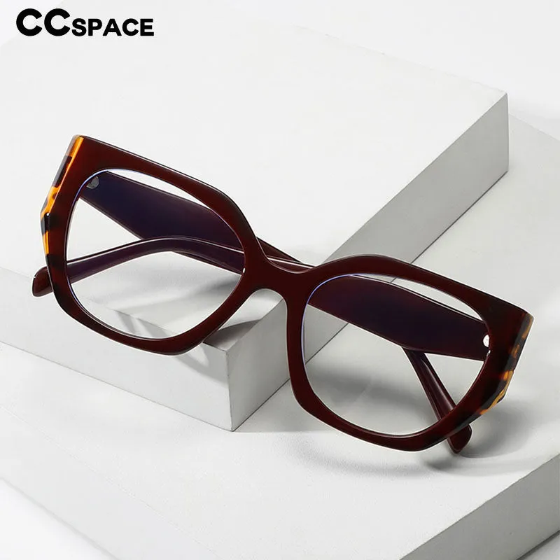 CCspace Unisex Full Rim Square Cat Eye Acetate Eyeglasses 55312