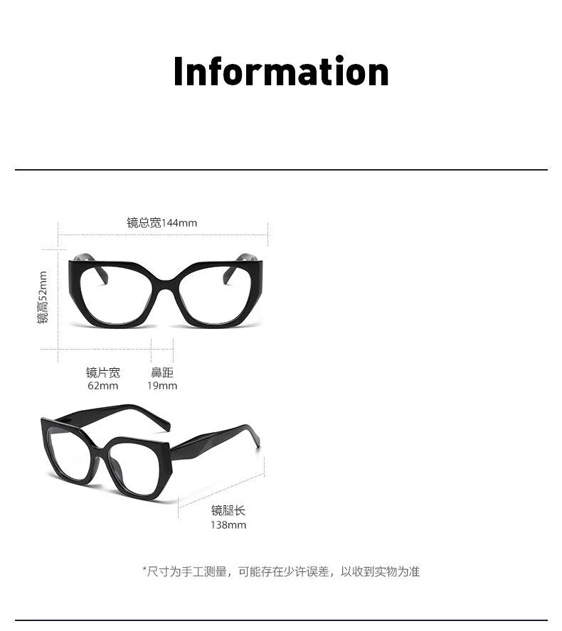CCspace Unisex Full Rim Square Cat Eye Acetate Eyeglasses 55312