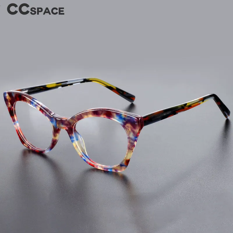 CCspace Unisex Full Rim Square Cat Eye Acetate Eyeglasses 55357