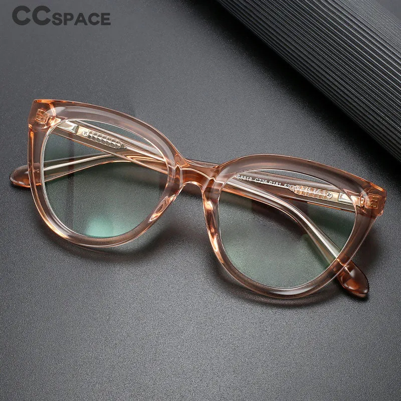 CCspace Unisex Full Rim Square Cat Eye Acetate Eyeglasses 56240