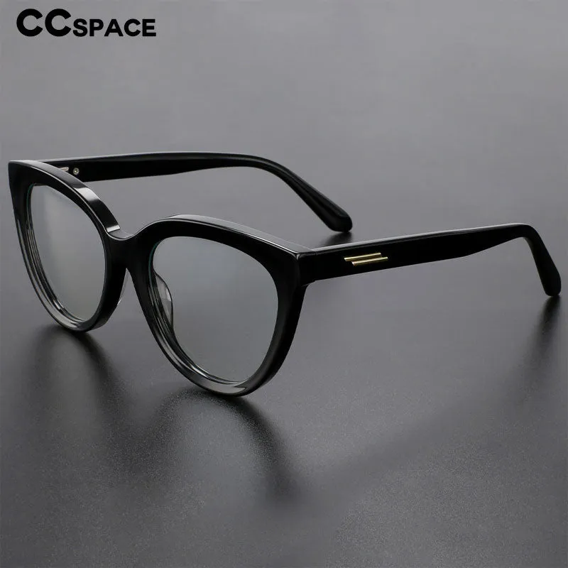 CCspace Unisex Full Rim Square Cat Eye Acetate Eyeglasses 56240