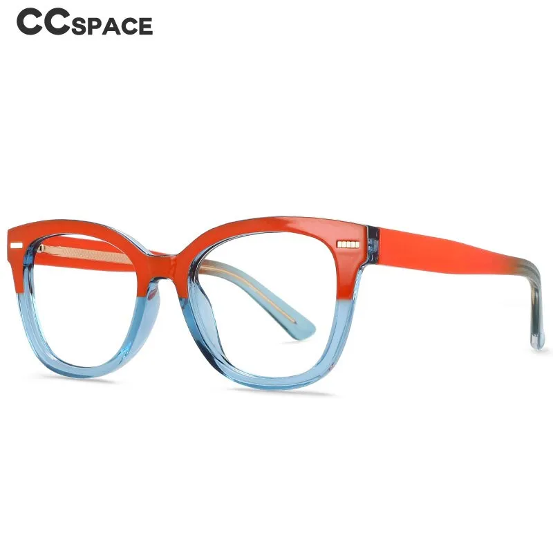 CCspace Unisex Full Rim Square Cat Eye Frame Eyeglasses 54607