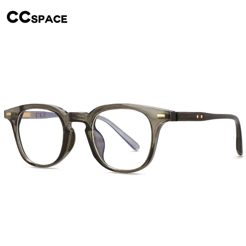CCspace Unisex Full Rim Square PC Plastic Eyeglasses 56529