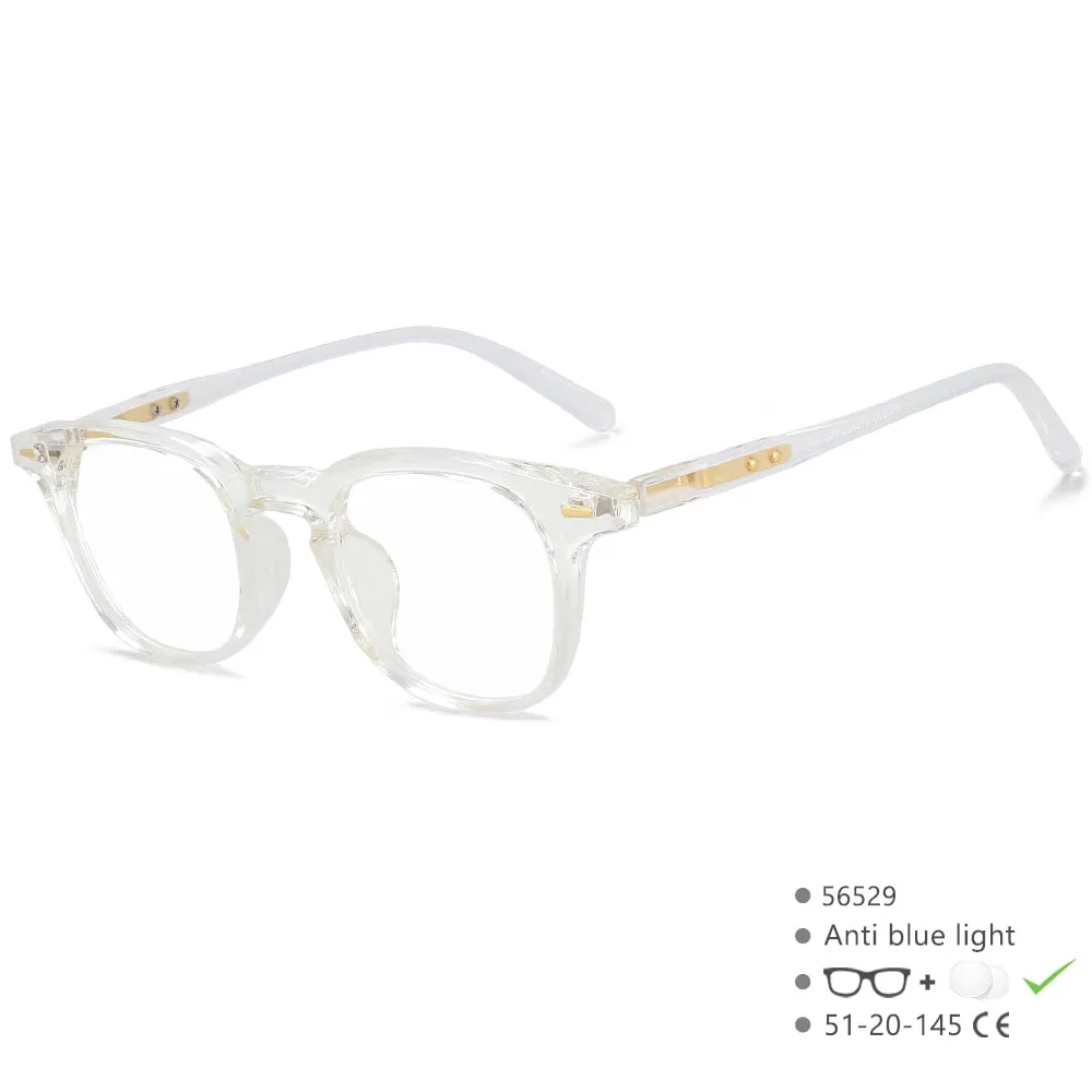 CCspace Unisex Full Rim Square PC Plastic Eyeglasses 56529