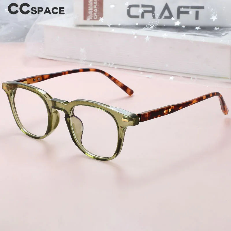 CCspace Unisex Full Rim Square PC Plastic Eyeglasses 56529