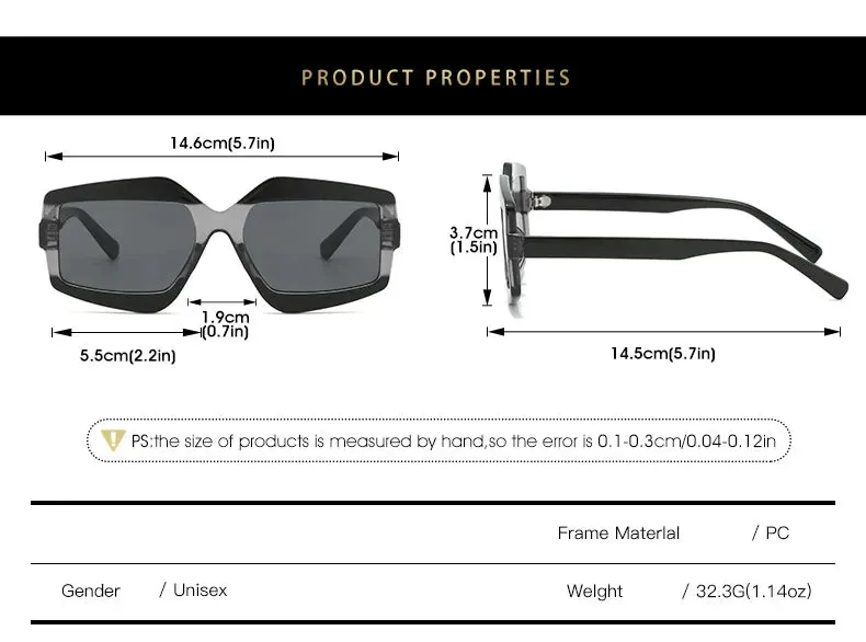 CCspace Unisex Full Rim Square Plastic Eyeglasses Sunglasses 56825