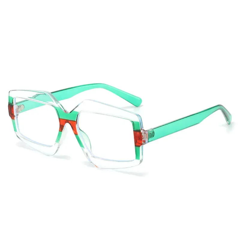 CCspace Unisex Full Rim Square Plastic Eyeglasses Sunglasses 56825